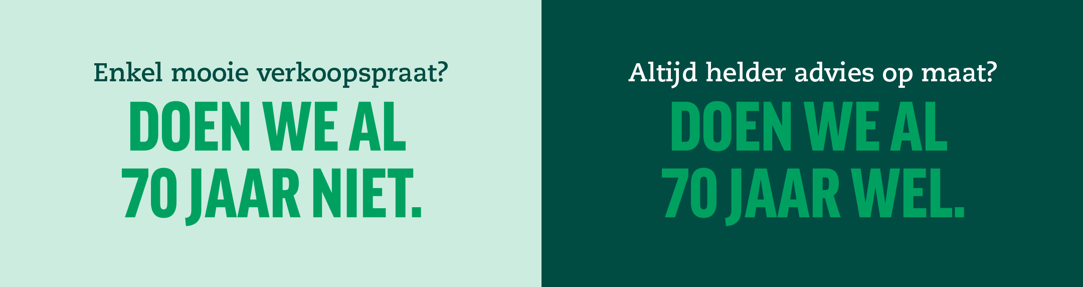 Een bankapp die je een reisbestemming helpt kiezen? Doen we niet. Een app waarmee je ook op reis supergemakkelijk bankiert? Doen we wel.