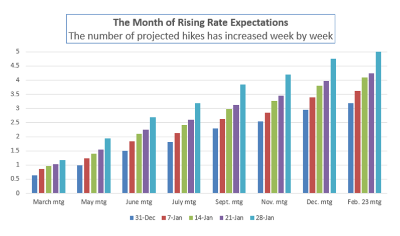 The month of rising rate expectations